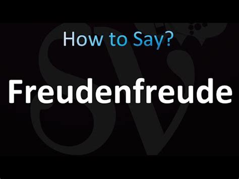 Also excluded are many entry words. . How to pronounce freudenfreude